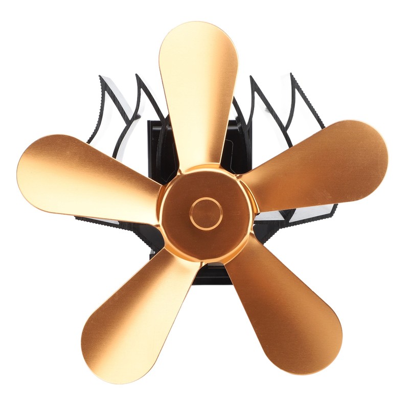 Wall Mounted Fireplace Fan 5 Blade Heat Powered Wood Stove