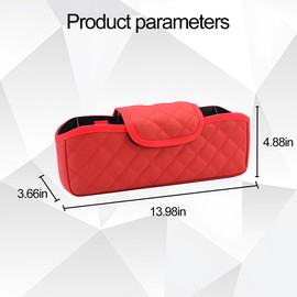 Zpana Car Back Seat Organizer, Leather Waterproof Vehicle Backseat Hanging Storage Box, Multifunctional Automotive Tissue Phone Holder Accessories, Universal for SUV, Sedan, Truck (Red)