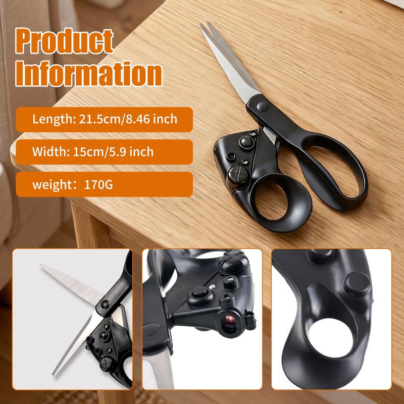 2026 Upgraded Laser Guided Scissors for Fabric Cutting, Cuts Straight