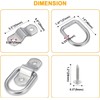 D Rings Tie Down Anchors, Heavy Duty 1/4” Trailer Tie