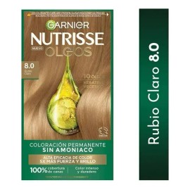 Tinte Capilar Sin Amoniaco Garnier Óleos Tono 8.0