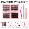 Individual Eyelashes Kit, 392Pcs 4 Styles D Curl Mix9-16mm Soft