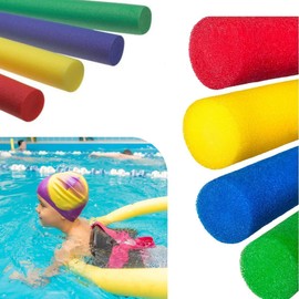 1.5m Swimming Pool Noodle Woggle Kids Floatation Device Flexible Strong Noodle Swim Support Float (Single Noodle, Red)