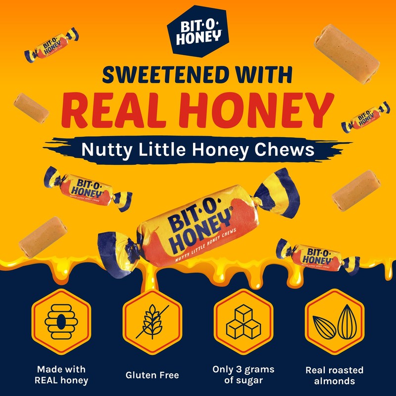 Bit O Honey Candy - Individually Wrapped Honey Taffy with