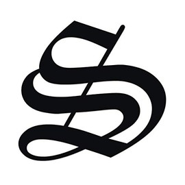 Applicable Pun Old English Letter S - Vinyl Decal for Outdoor Use on Cars, ATV, Boats, Windows and More - Black 3 Inches Tall