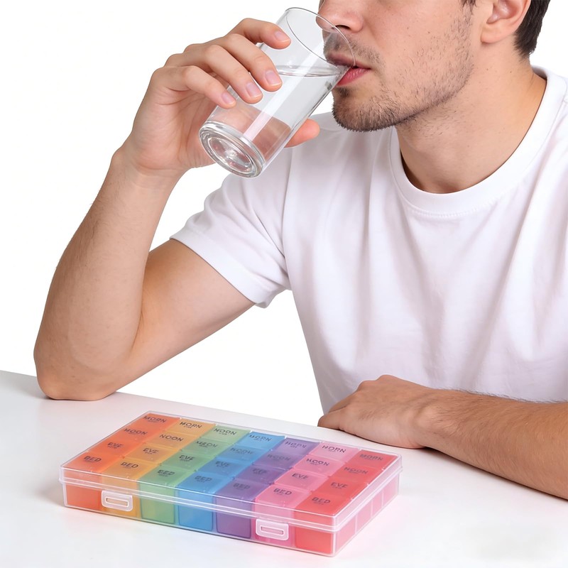 7 Day 4 Times A Day Pill Organiser, 28 Compartments