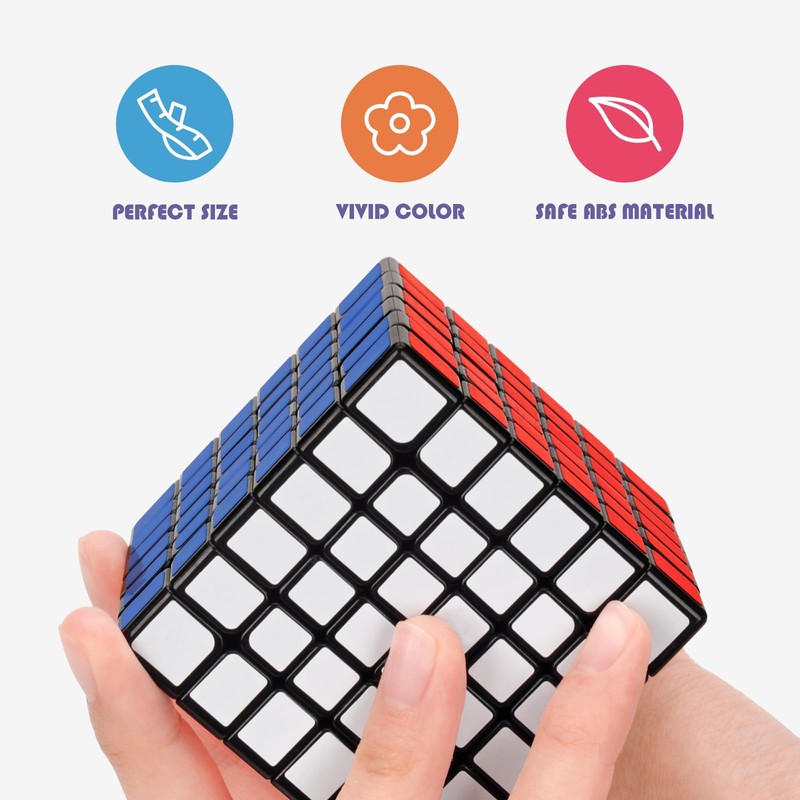 KOSTACHI 6x6 Speed Cube, Professional 6x6x6 Rubik's Cube, Black, 3D