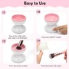 Electric Makeup Brush Cleaner Newest Design, Luxiv Wash Makeup Brush