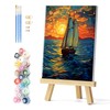 Natuyalo Framed Paint by Numbers Kit for Adults - Sailboat