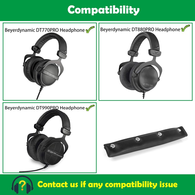 ACCOUTA Premium Replacement Headband Pads Compatible with Beyerdynamic DT 770