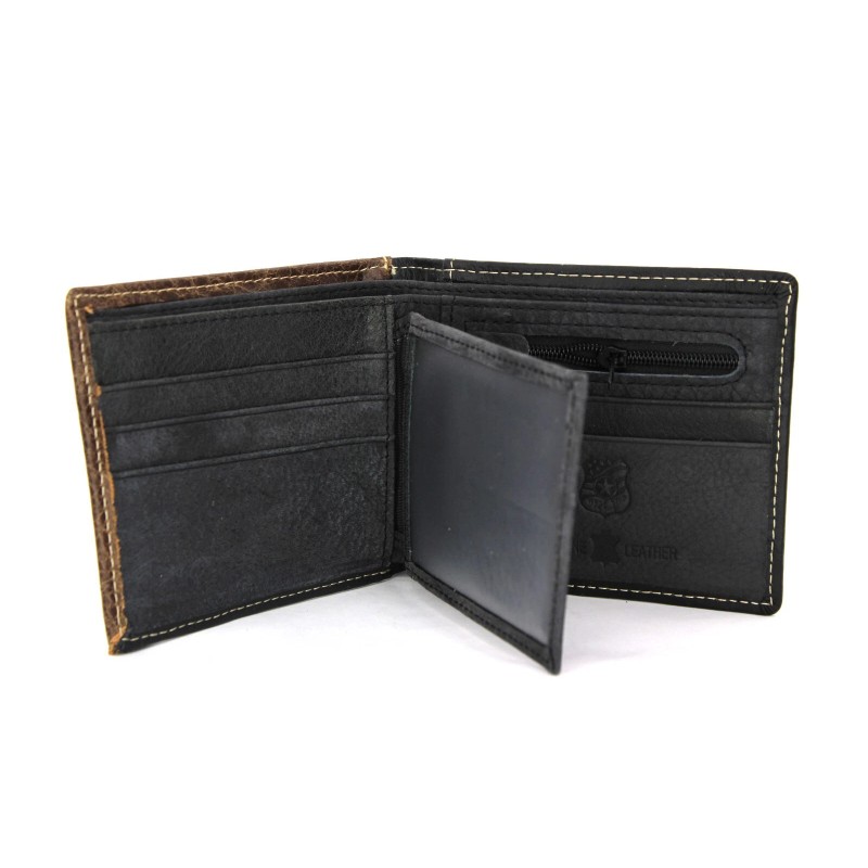 West Star Texas Genuine Leather Short Wallet Studs Gift Gold