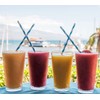 Shuiniba Biodegradable Striped Paper Straws,Paper Drinking Straws for Party, Events