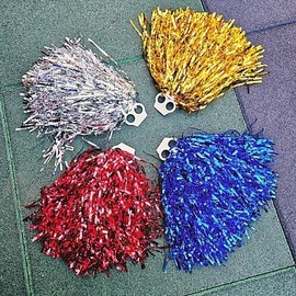 Cheerleading Pom Poms Rally Support Tassels Sports Day Team Rally Blue 5ea