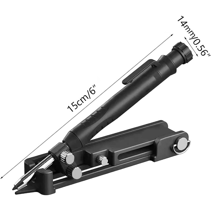 Hsthe Sea Multifunctional Scribing Tool, Multifunctional Building Pen, Construction Pencil,