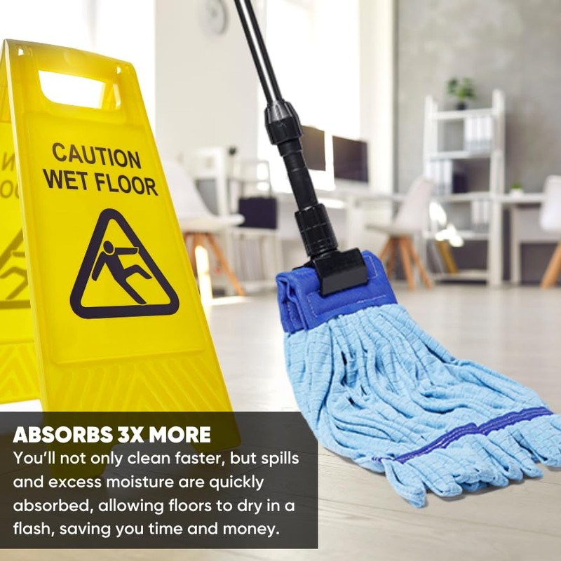 Large Microfiber Tube Mop with Stainless Steel Handle | Microfiber