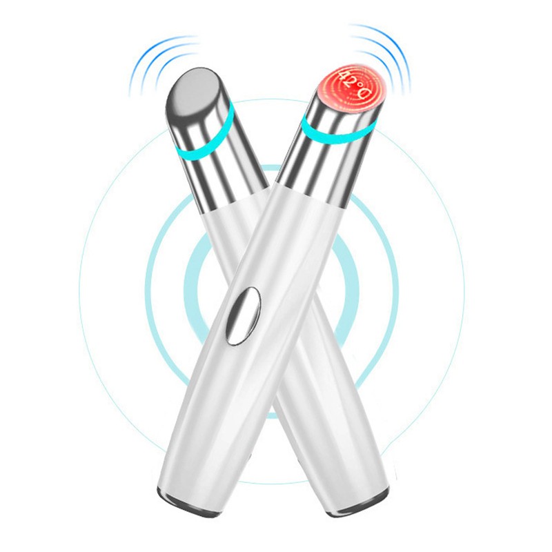 Electric Heated Eye Lip Massage Wand Vibration Wrinkle Removal Skin