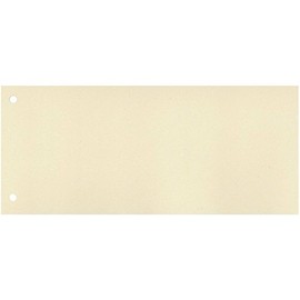 Q-Connect KF00514 Dividers, Colour Tabs, File Flags, Universal Index Dividers 10.5 x 24 cm, Pack of 100, Chamois
