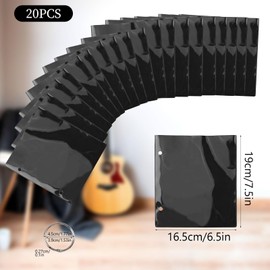 HOMMDECO Double Hole Music Folder 20PCS Waterproof and Tear Resistant PVC Window Pages Parade Music Choir Double Hole Flip Loose-Leaf Storage Music File Bag
