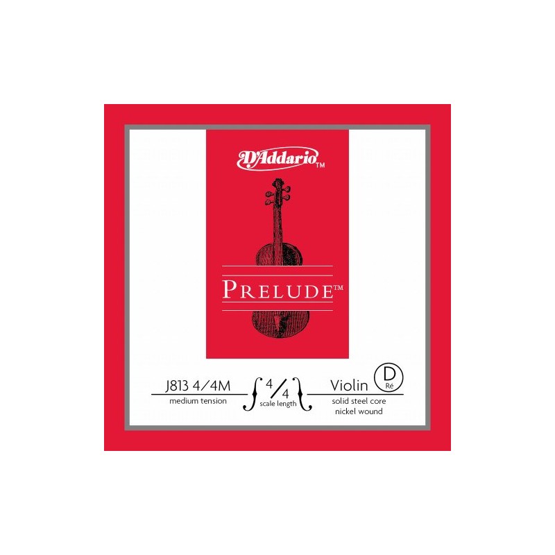 D'Addario Prelude Violin 10Blk D 4/4 Med (J8134/4M-B10)