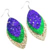 Colorful Mardi Gras Resin Acrylic Tassel Dangle Earrings Dainty Mask