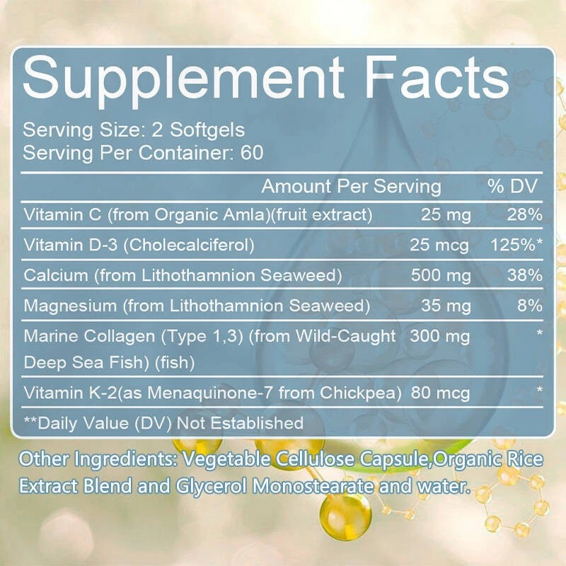 Bunkell Collagen Bone Full Effect Capsules - Natural Ingredients-Bo