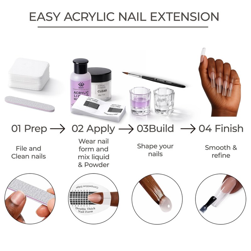WAYI Acrylic Nail Kit for Beginners – All-in-One Starter Set