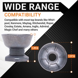 Ultra Durable 8066184 Dryer Motor Pulley Replacement by BlueStars - Exact Fit for Whirlpool & Maytag Dryers Washers - Replaces 3394341 AP6011686 PS11744884 WP8066184 - PACK OF 4