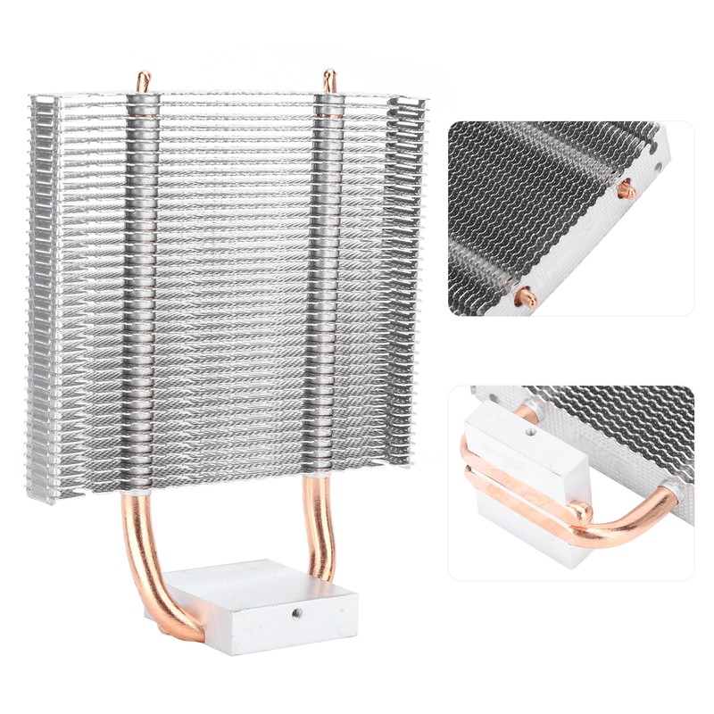 Motherboard Northbridge Heatsink 2 Heat Pipe Chipset Cooling Fan Desktop