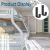 MOROBOR 2pcs PVC Coated Bed Ladder Hooks Black Iron Bunk