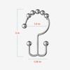 Maytex Shower Curtain Hooks, Shower Curtain Rings, Rust-Resistant Decorative Double