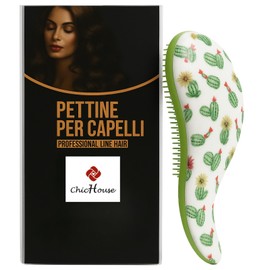 Hair Brush, Detangling Brush, Soft Bristle Hair Brush for Travel, Gift (Cactus, Small)