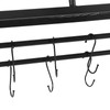 ILWorkTLs Wall Mounted Pot Rack with 2 Hanging Rails and