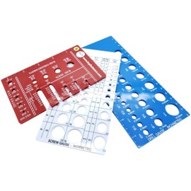 Rivet, Drill Bit, & Screw Thread Combo Fastener Gauge | Metric and SAE | (BCP674)