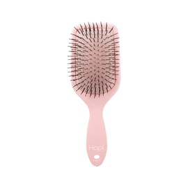 Cricket Hapi Anti-Static Joy Paddle Brush, Ultra-Soft Cushion Pad, 2-Tier Anti-Static Bristles, Gentle Detangling Hair Brush for Women & Men, Ideal for Allover Coverage & Scalp Love - Large, Soft Pink