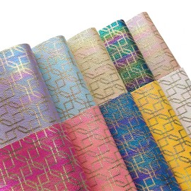 30cmx135cm Roll Bronzing Colored Gradient Faux Leather Leatherette Fabric Synthetic Leather for Diy Making Bag Shoes CraftsColor: XHT-43814-10