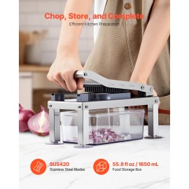 VEVOR Vegetable Chopper Mandoline Slicer All-in-1 Food Veggie Cutter 8 Blades