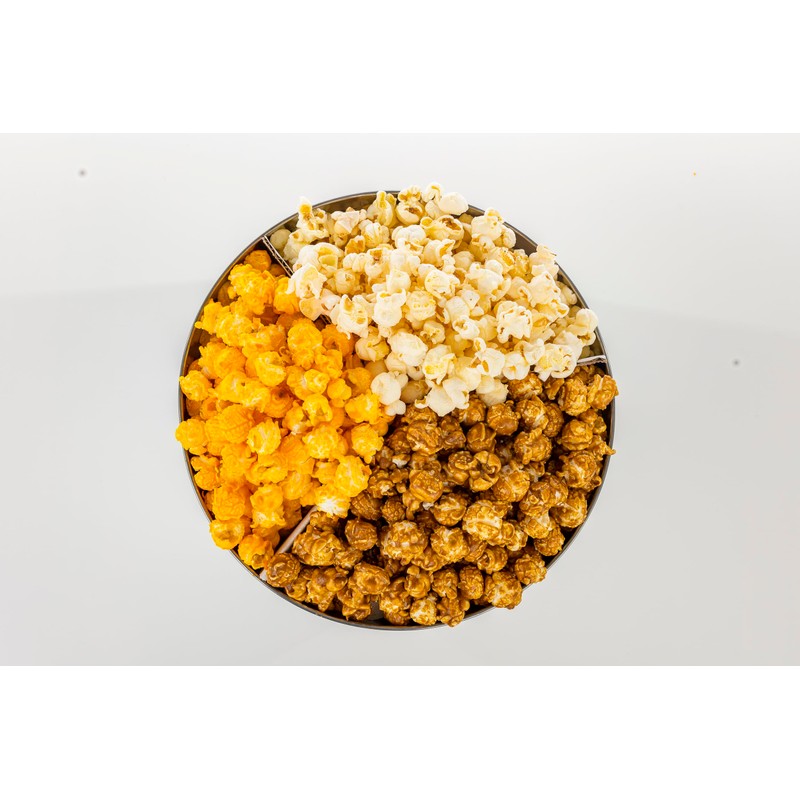 2 Gallon Popcorn Tin Gift - 3 Kinds (Cheese/Caramel/Salt &