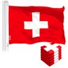 COLL7AWS Switzerland Swiss Flag 3x5FT 5-Pack 150D Printed Polyester