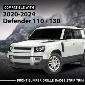G-PLUS Front Bumper Grille Badge Strip Trim Compatible with Land Rover Defender 90 110 130 2020-2024 LR134880, L8B28L001, L8B28L001A