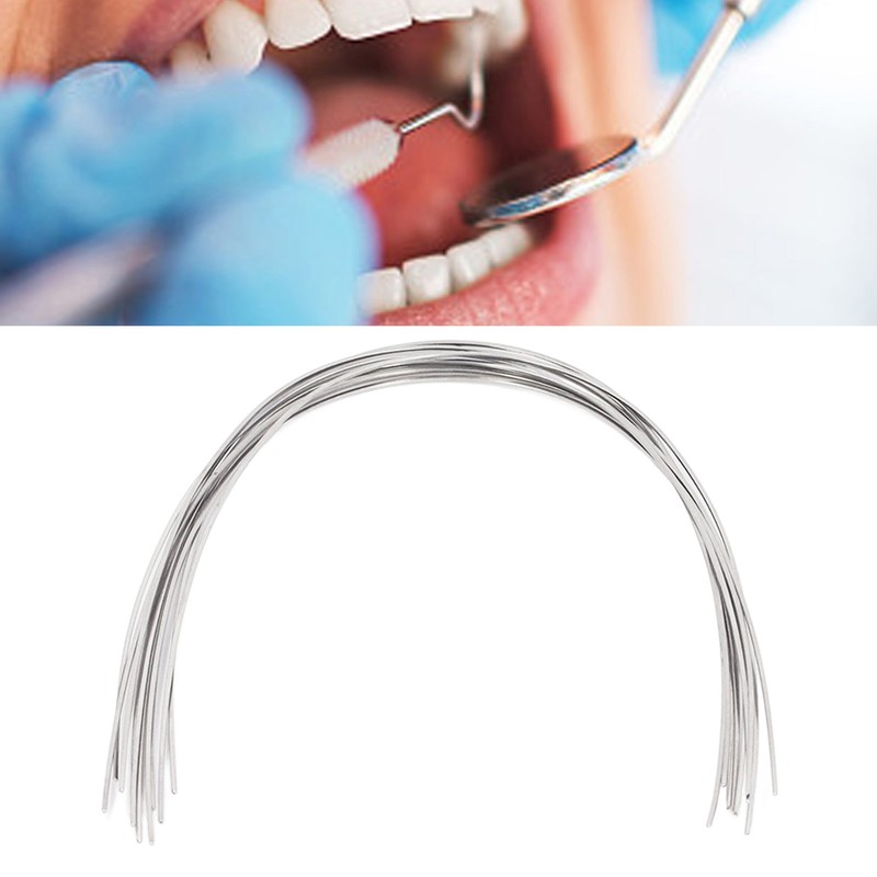 50pcs Orthodontic Rectangular Arch Wire Stainless Steel Elastic Orthodontic Arch