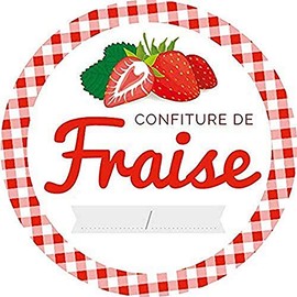 AVERY Pack of Jam Labels, Strawberry, 64 étiquettes