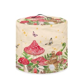 Xoenoiee Rabbit Mushroom Butterfly Pattern Pressure Cooker Cover for 8 qt Instant Pot, Kitchen Appliance Dust Cover with Pockets for Rice Cooker Air Fryer Slow Cooker