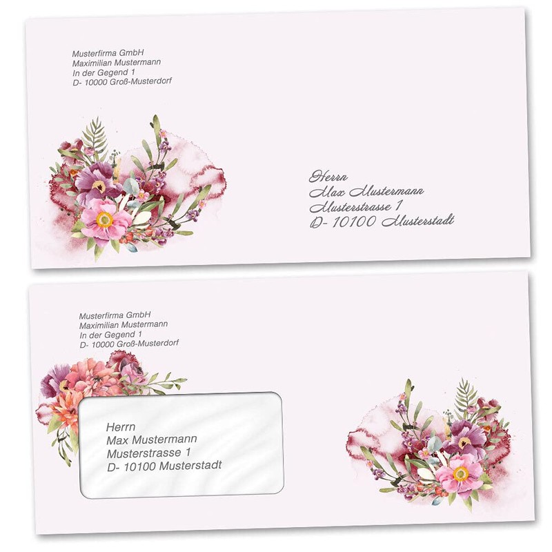 Envelopes Blossom Time Flowers & Blossoms Pack of 50 Envelopes