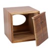 Elama Acacia Wood Square 5.5 Inch Tissue Box Holder, Decorative