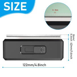 Asaiy Tierhaarentfernungsbürste mit Doppelklingen & Ein-Klick-Reinigung, Fusselentferner für Katzen- und Hundehaare auf Möbeln, Teppichen, Decken & im Auto