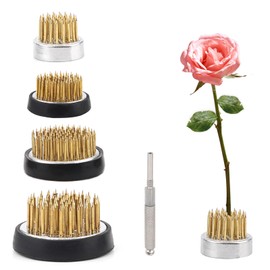 DBREAKS Flower Frog, Pack of 4 Hedgehog Flowers, Kenzan Flower Decoration, Round Flower Hedgehog, Flower Frog Flower Arrangement, Flower Holder Ikebana, Brass Needle for Flower Decoration (23 mm/34