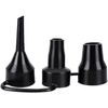 Black Air Pump Replacement Nozzles, 3 Sizes Inflatable Pump Nozzles