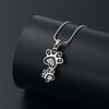 QGJNSGC Urn Necklace for Ashes Dog Pet Ash Necklace Paw