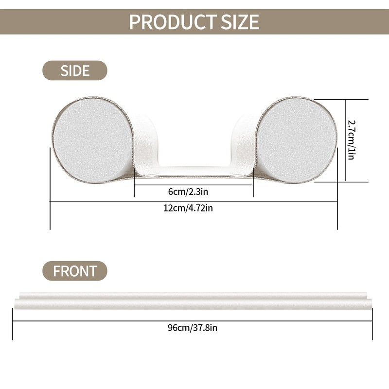 Double Under Door Draught Excluder, Draft Excluder for Doors, Adjustable