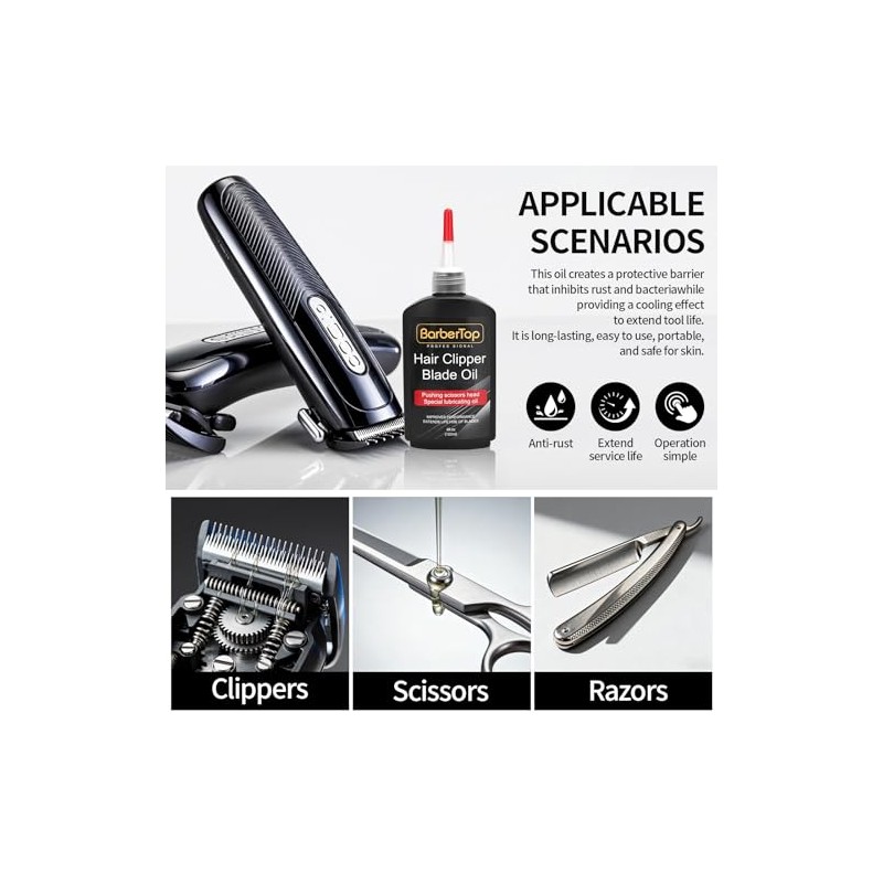 2PCS Premium Hair Clipper Blade Lubricating Oil for Clippers, with